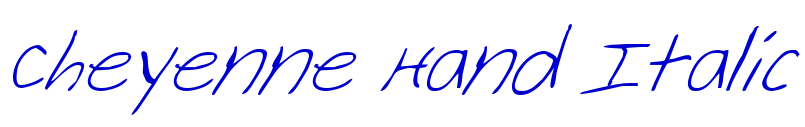 Cheyenne Hand Italic шрифт